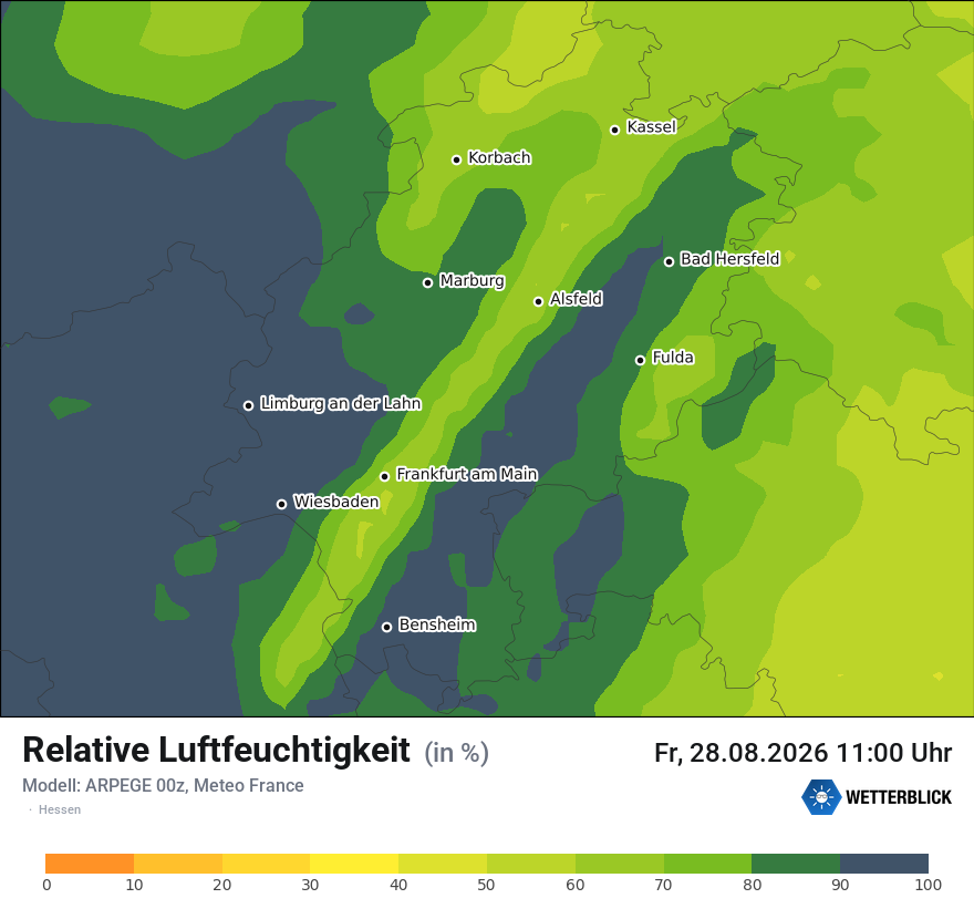 Modellkarte ARPEGE – relhum – he