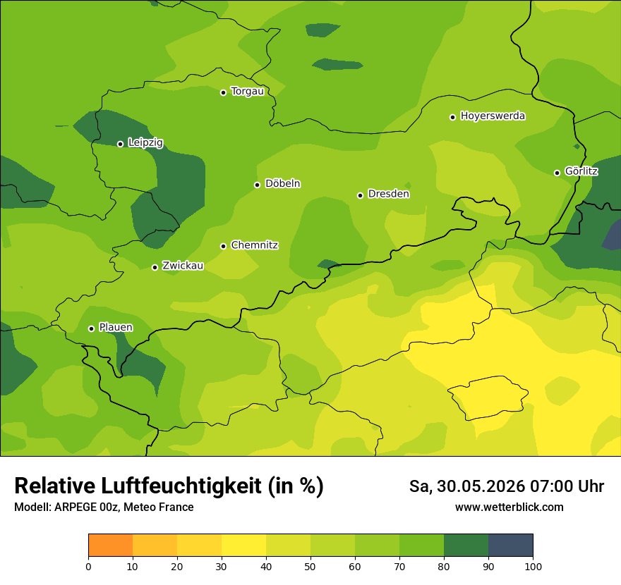 Modellkarte ARPEGE – relhum – sn