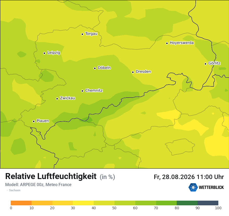 Modellkarte ARPEGE – relhum – sn