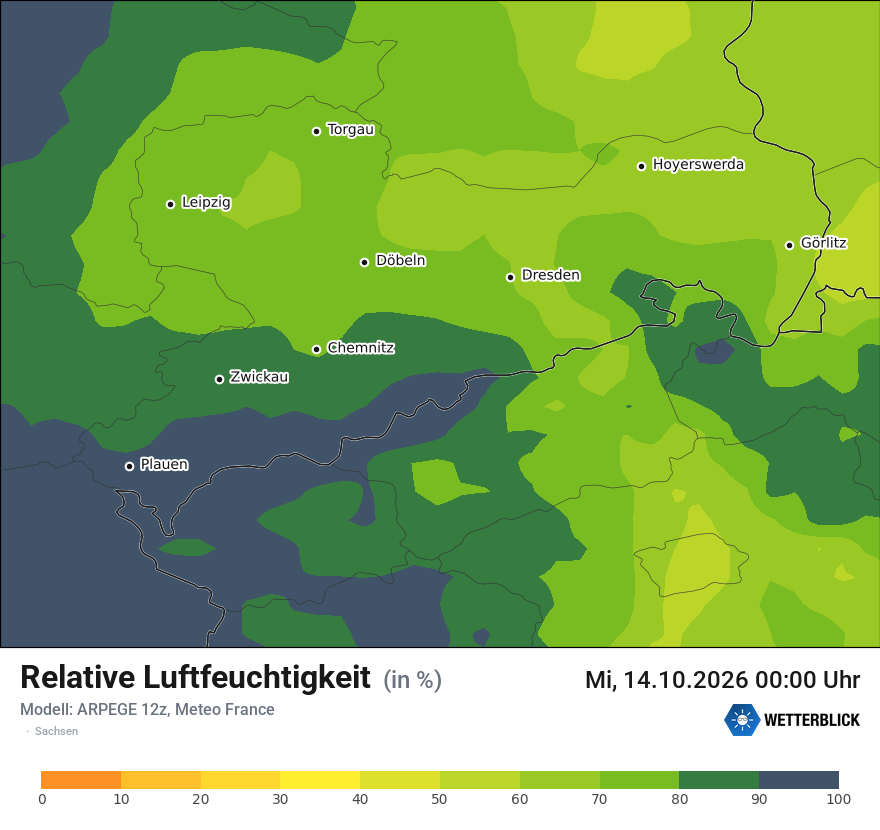 Modellkarte ARPEGE – relhum – sn
