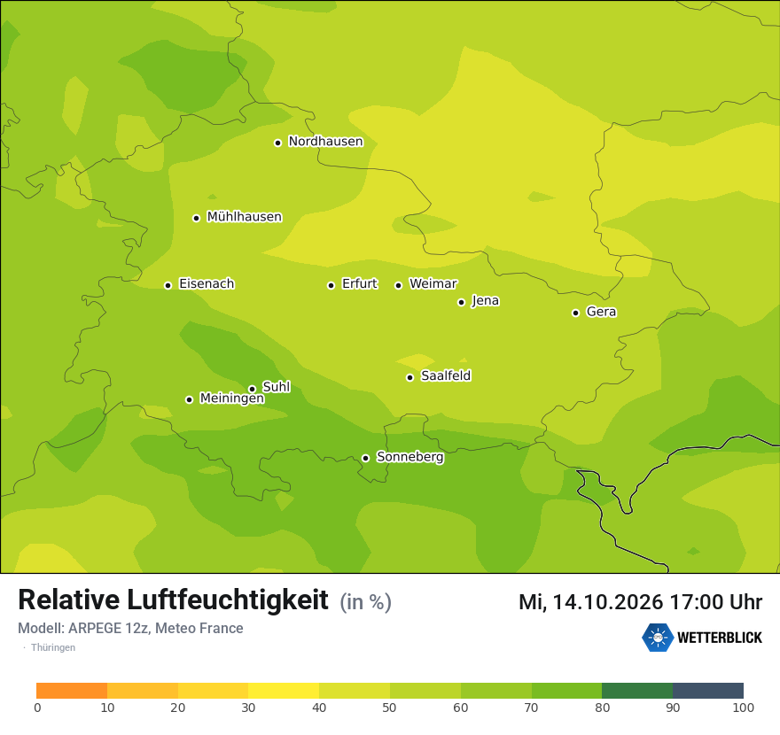Modellkarte ARPEGE – relhum – th