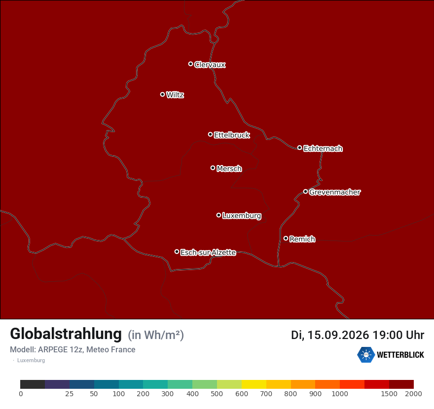 Modellkarte ARPEGE – ssrd – luxemburg