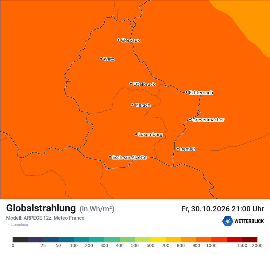 Modellkarte ARPEGE – ssrd – luxemburg
