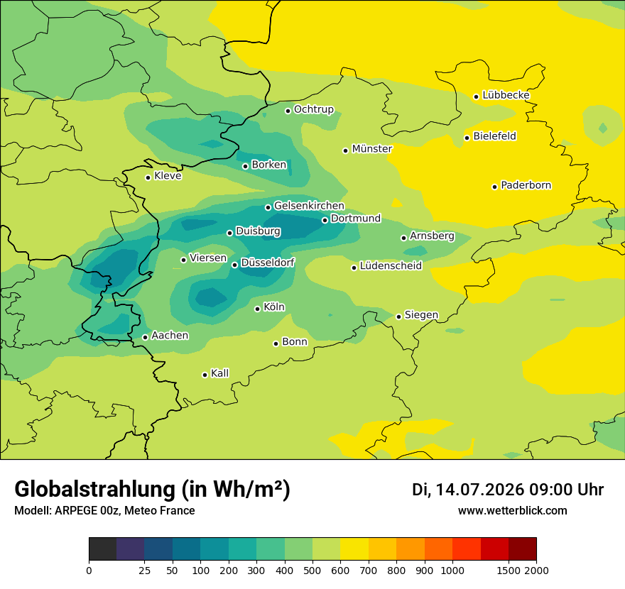 Modellkarte ARPEGE – ssrd – nrw
