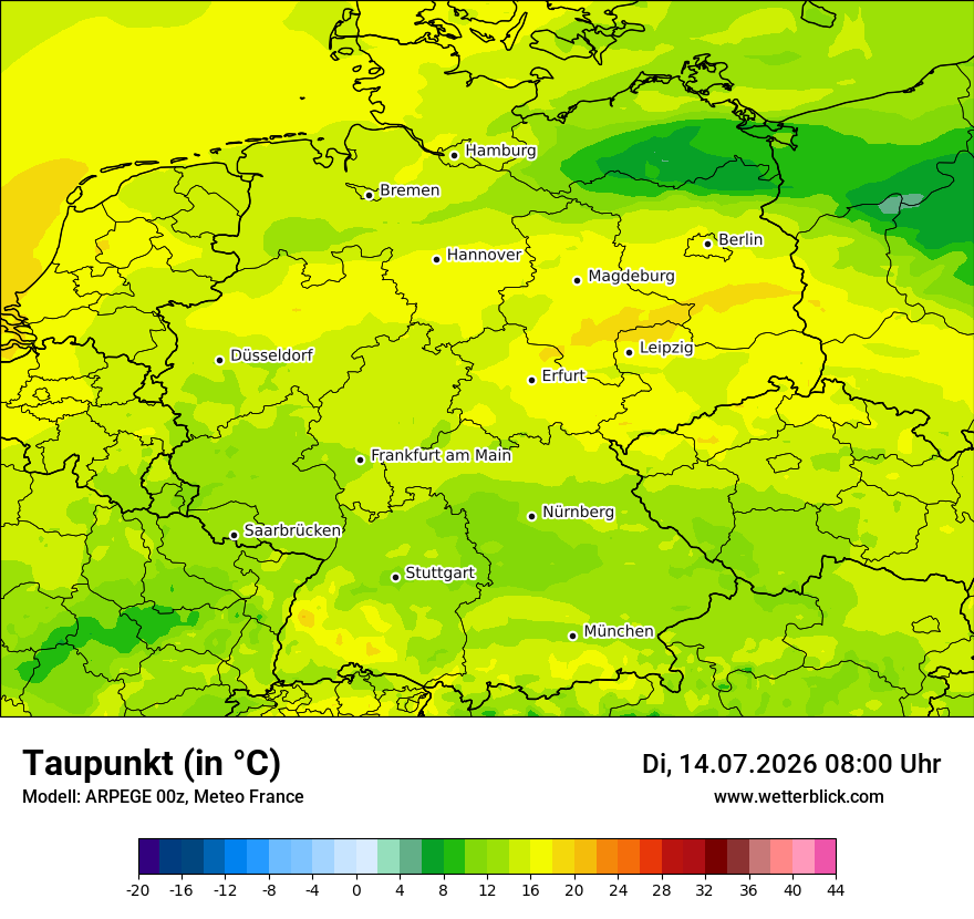 Modellkarte ARPEGE – td – deutschland