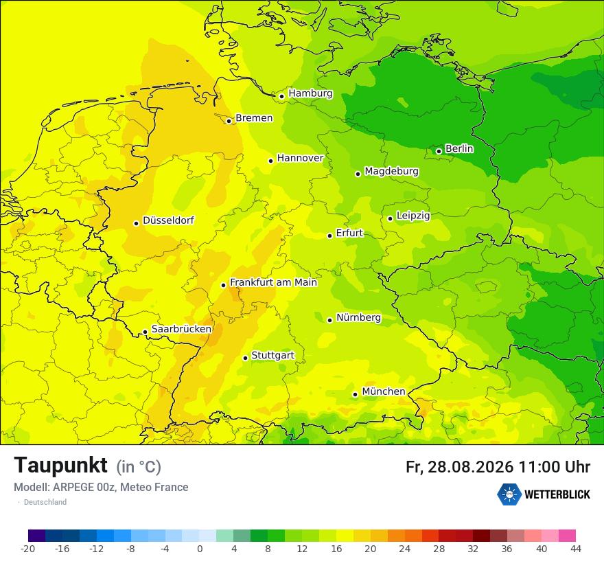 Modellkarte ARPEGE – td – deutschland