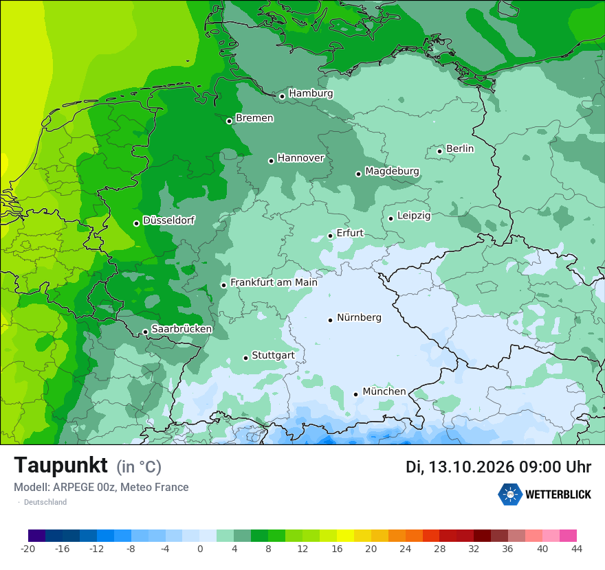 Modellkarte ARPEGE – td – deutschland