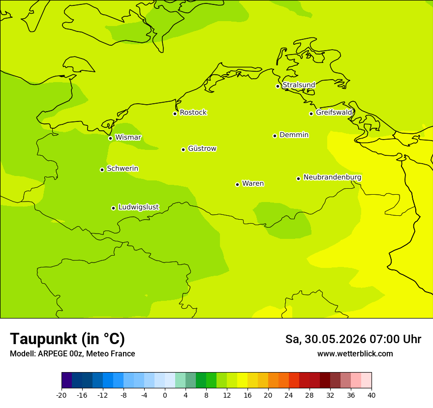 Modellkarte ARPEGE – td – mv