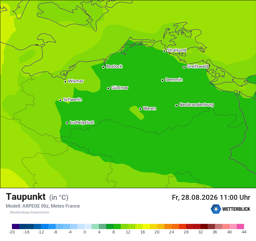 Modellkarte ARPEGE – td – mv
