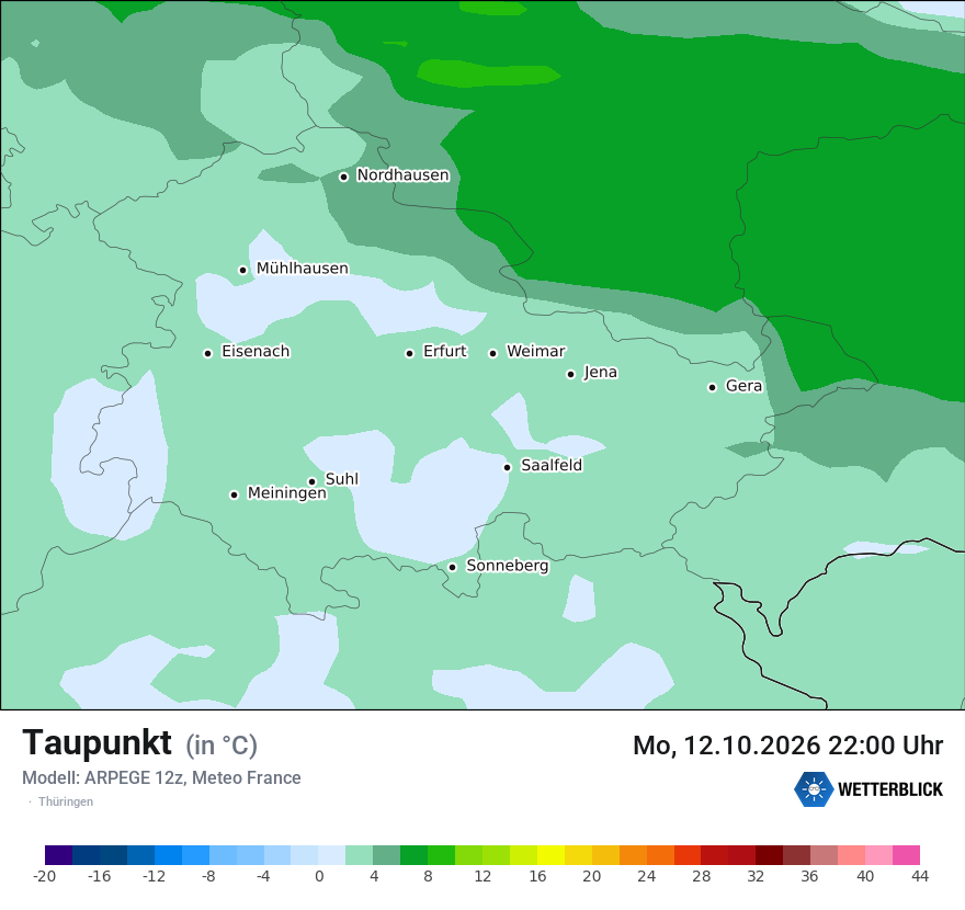 Modellkarte ARPEGE – td – th