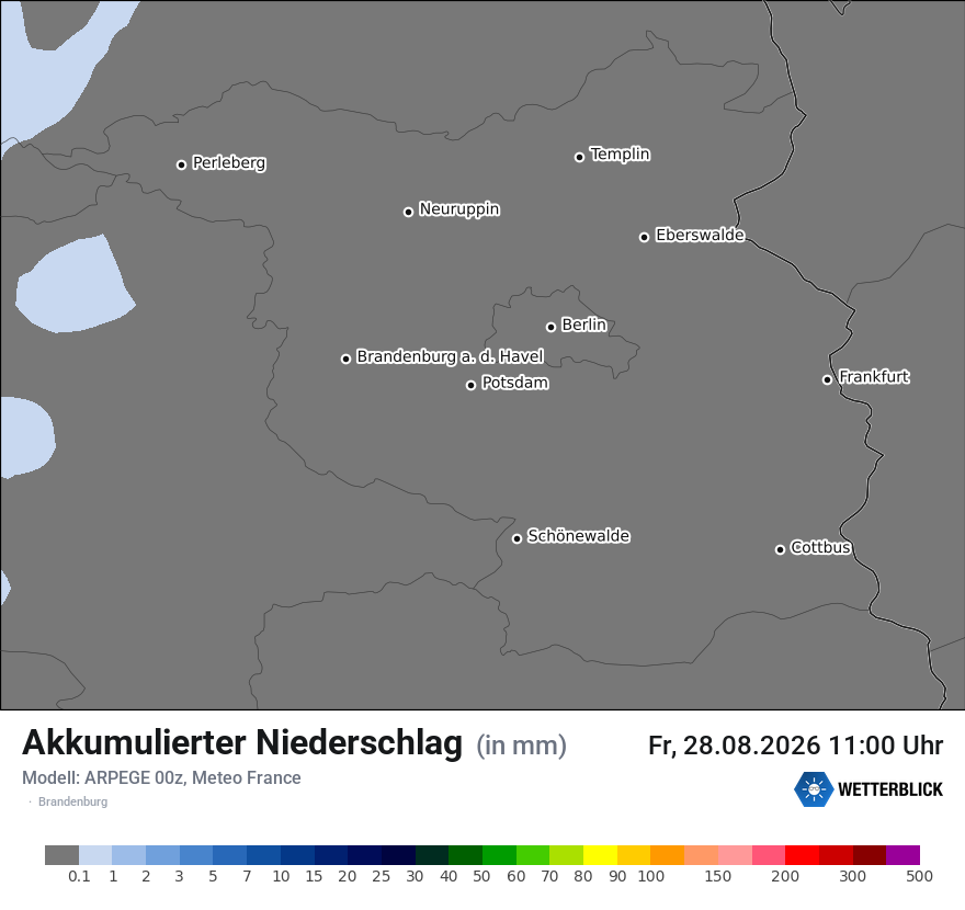 Modellkarte ARPEGE – tot_prec – bb
