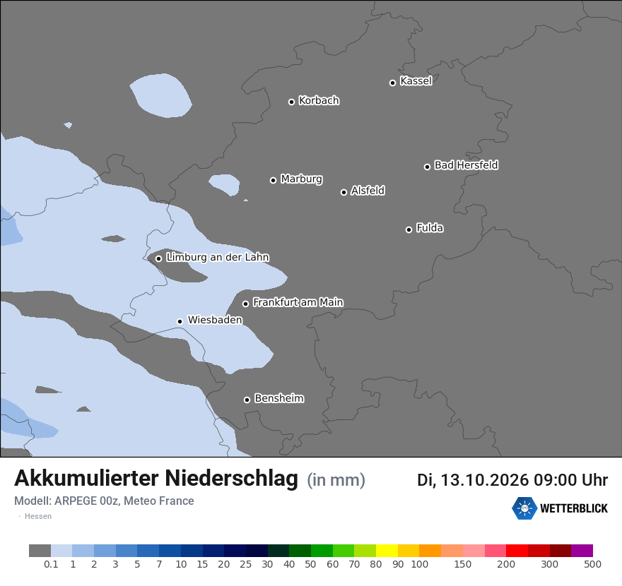 Modellkarte ARPEGE – tot_prec – he