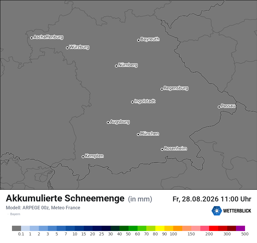 Modellkarte ARPEGE – tot_prec_snow – by