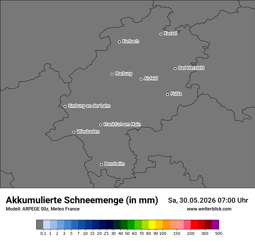Modellkarte ARPEGE – tot_prec_snow – he