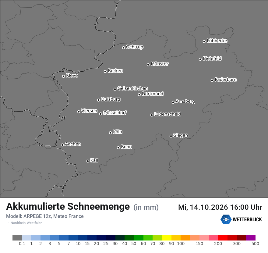 Modellkarte ARPEGE – tot_prec_snow – nrw