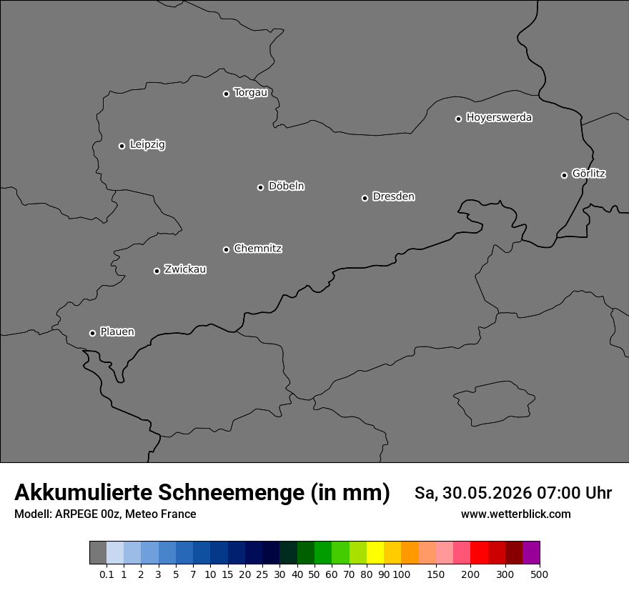 Modellkarte ARPEGE – tot_prec_snow – sn