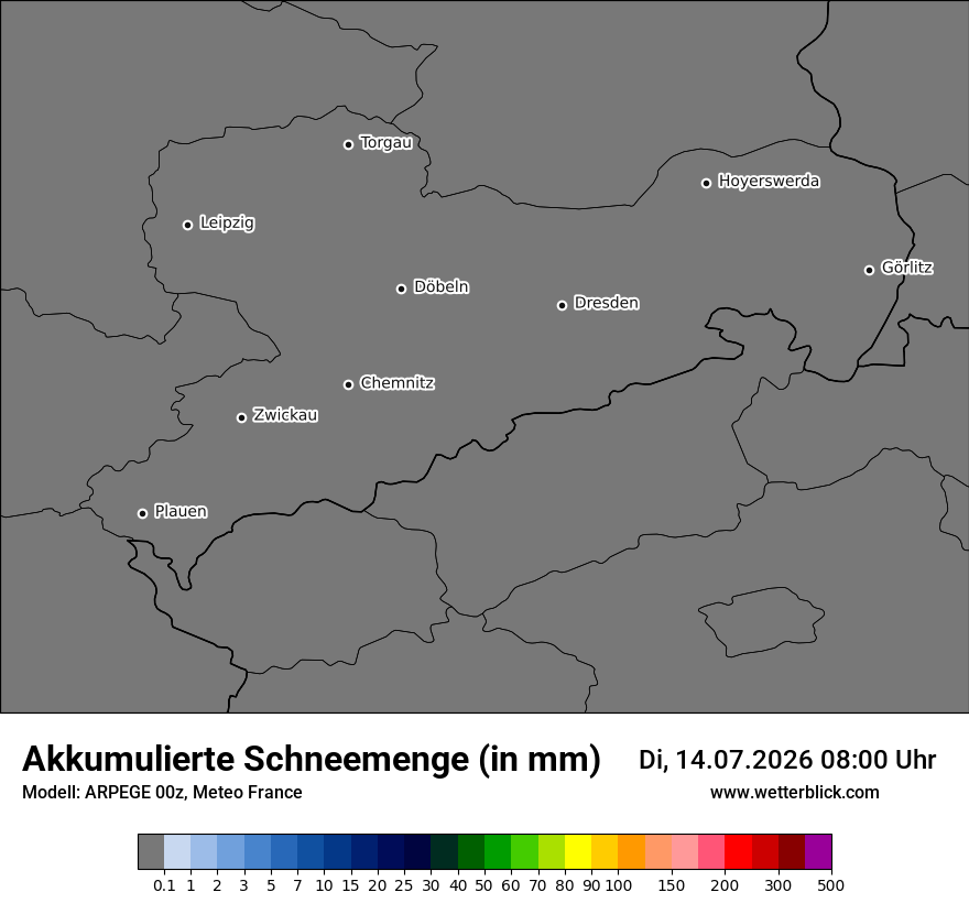 Modellkarte ARPEGE – tot_prec_snow – sn
