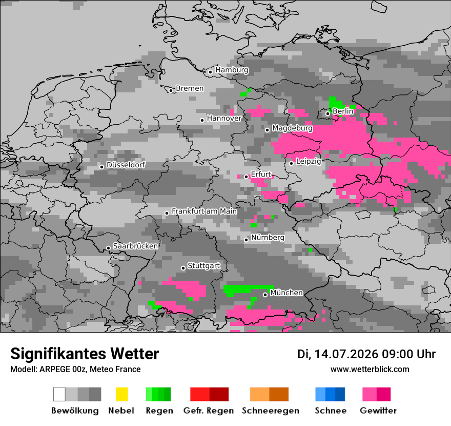 Modellkarte ARPEGE – ww – deutschland