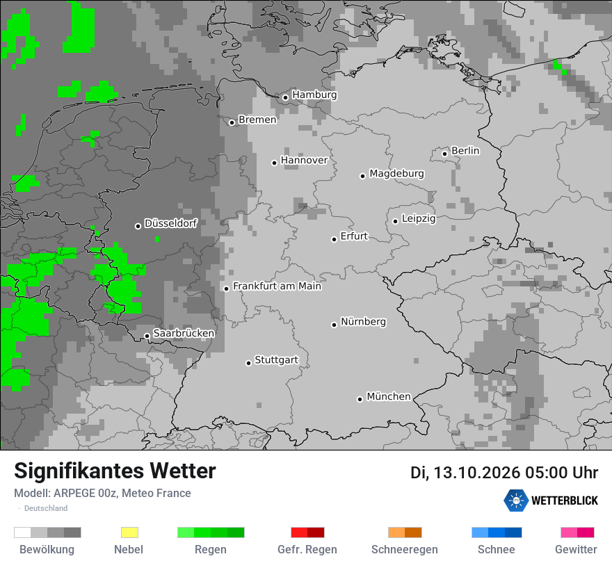 Modellkarte ARPEGE – ww – deutschland
