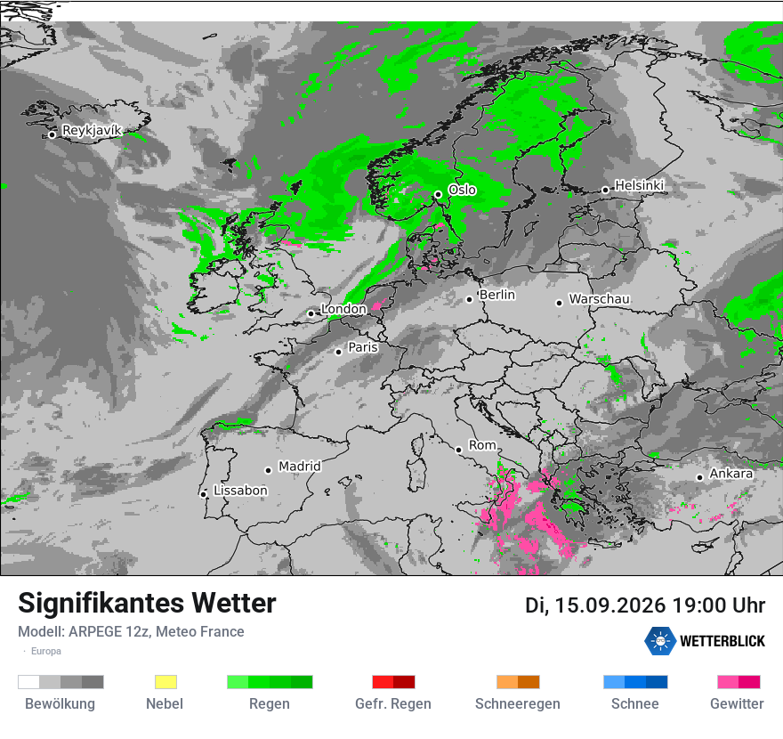Modellkarte ARPEGE – ww – europa