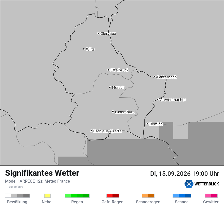 Modellkarte ARPEGE – ww – luxemburg