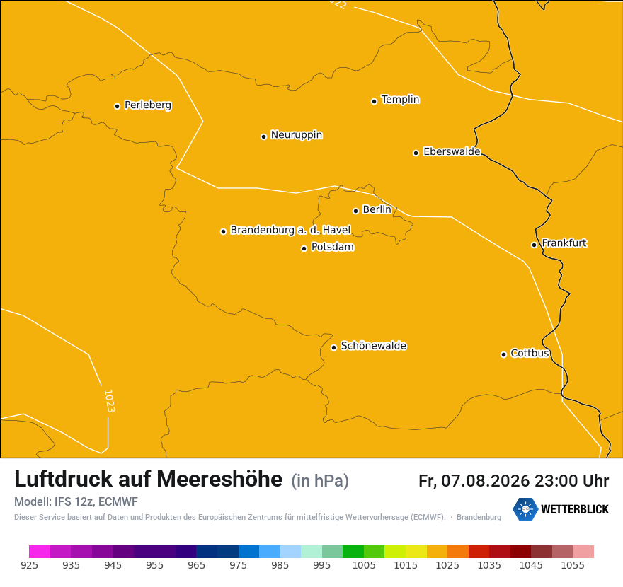Modellkarte ECMWF – pmsl – bb