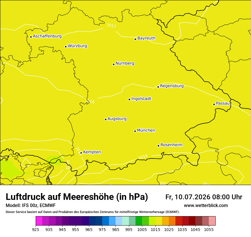 Modellkarte ECMWF – pmsl – by