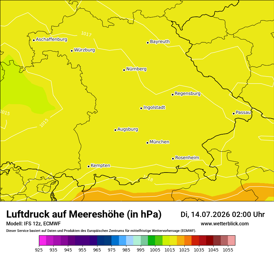 Modellkarte ECMWF – pmsl – by