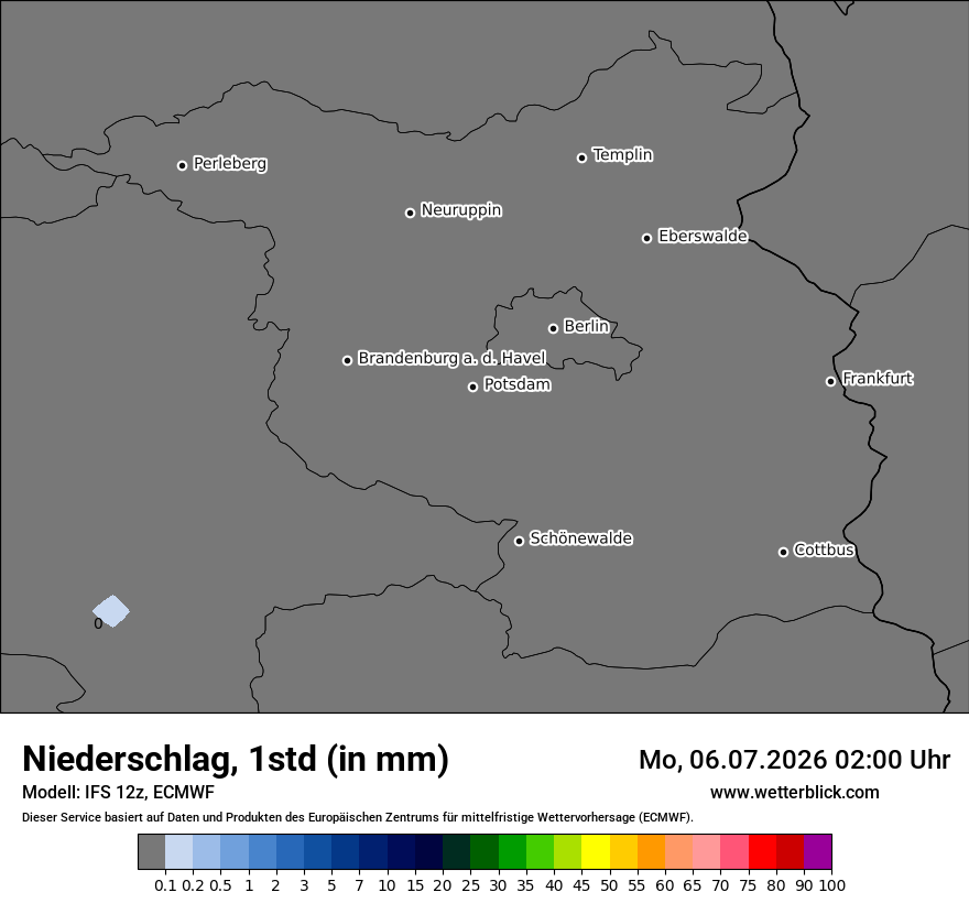 Modellkarte ECMWF – precip – bb