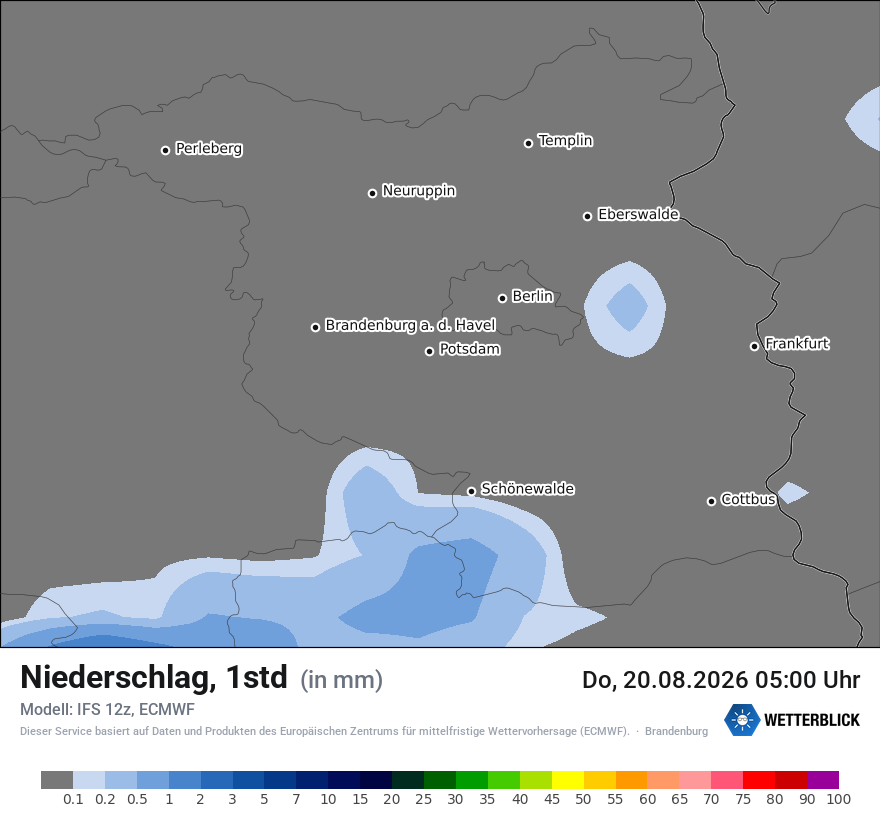 Modellkarte ECMWF – precip – bb
