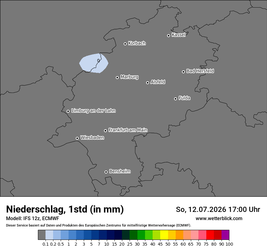 Modellkarte ECMWF – precip – he