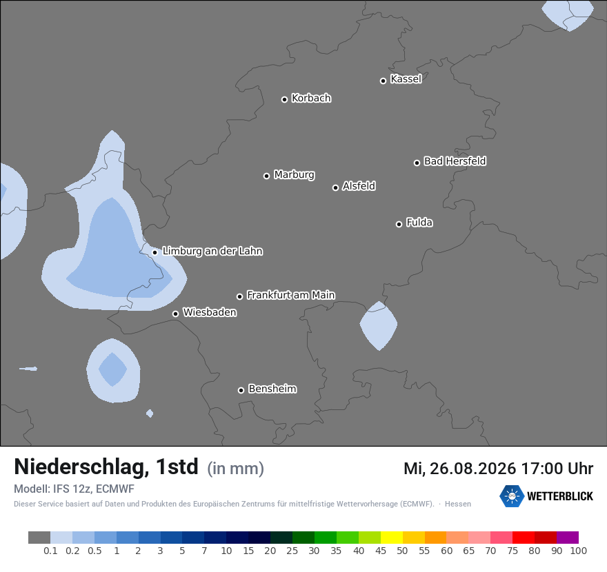 Modellkarte ECMWF – precip – he