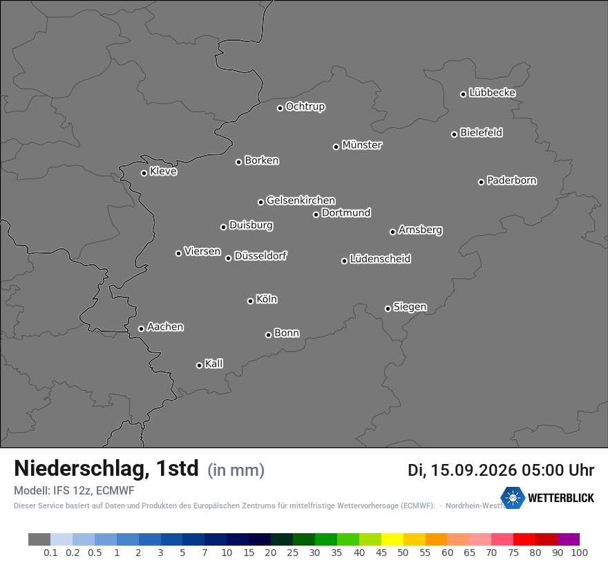 Modellkarte ECMWF – precip – nrw