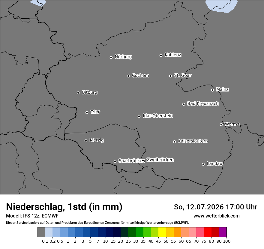 Modellkarte ECMWF – precip – rp
