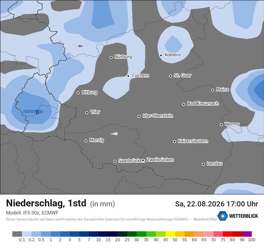 Modellkarte ECMWF – precip – rp