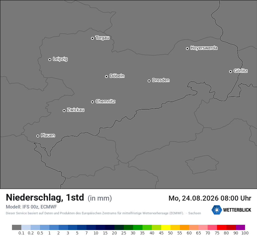 Modellkarte ECMWF – precip – sn