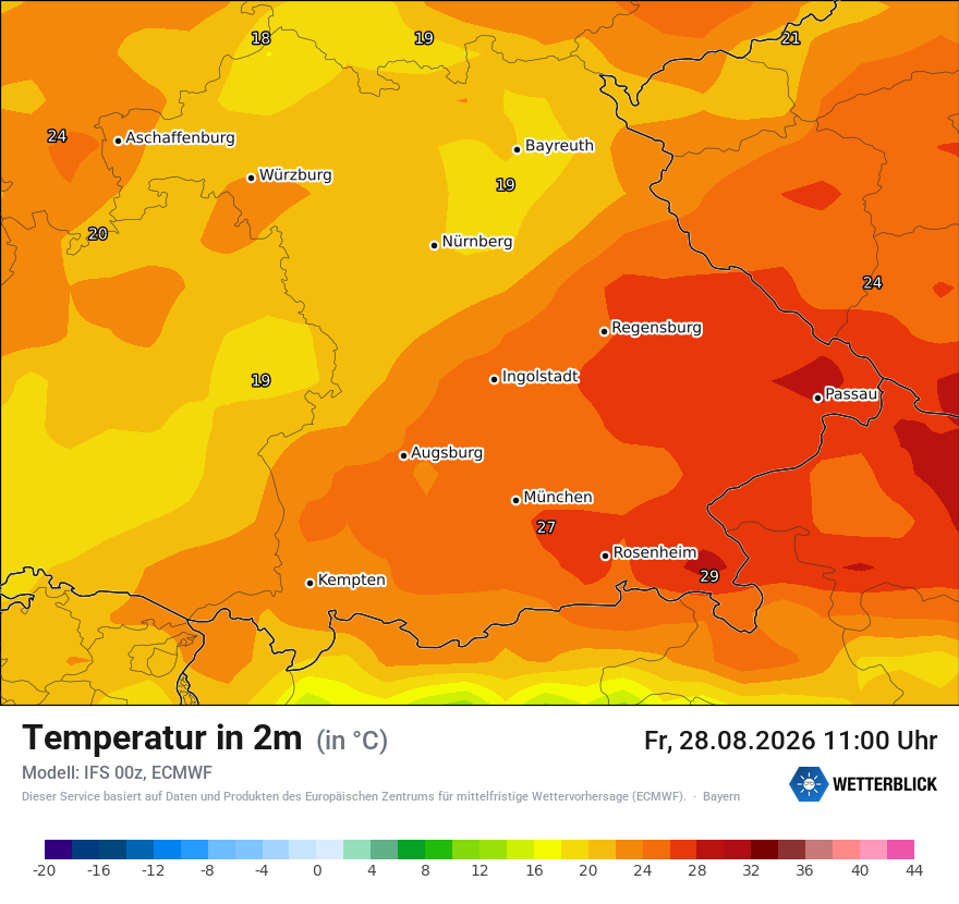 Modellkarte ECMWF – t2m – by