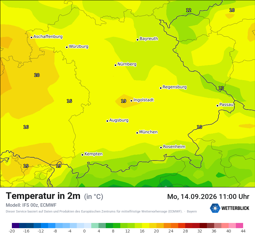 Modellkarte ECMWF – t2m – by