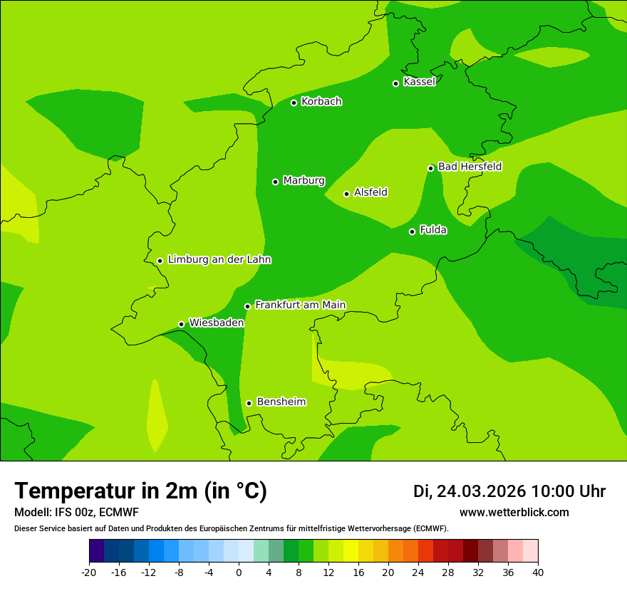Modellkarte ECMWF – t2m – he