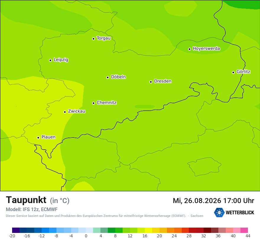 Modellkarte ECMWF – td – sn