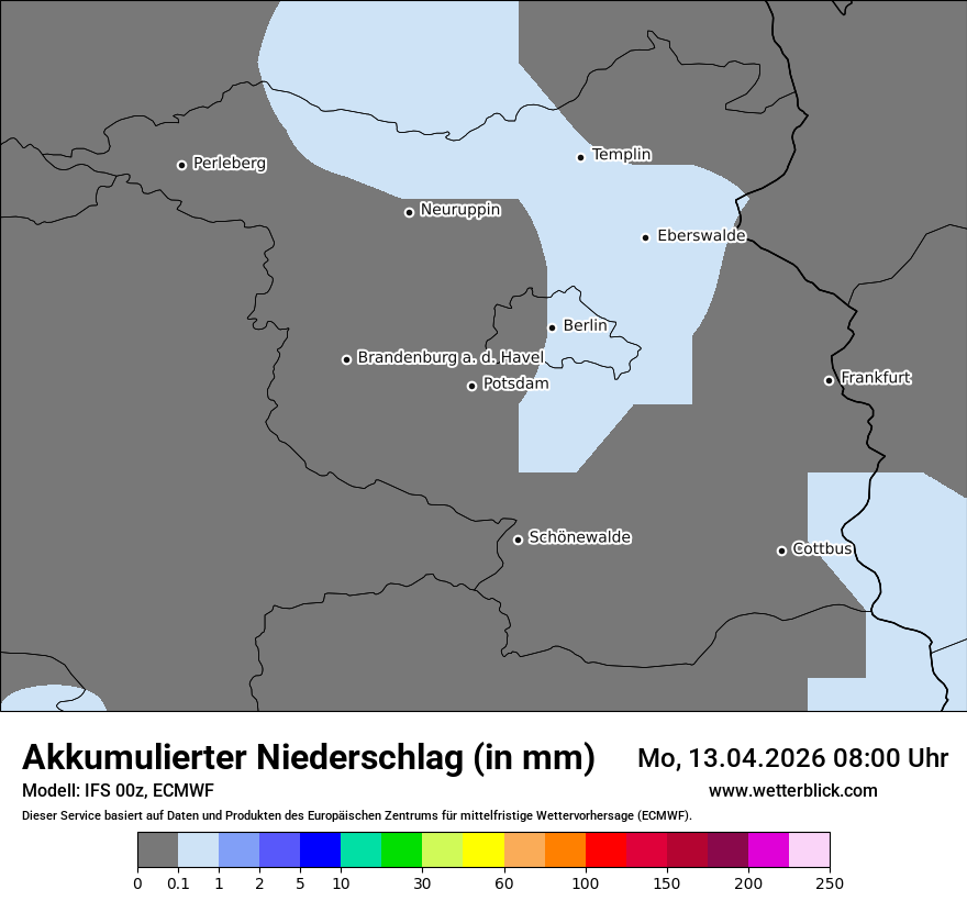 Modellkarte ECMWF – tot_prec – bb