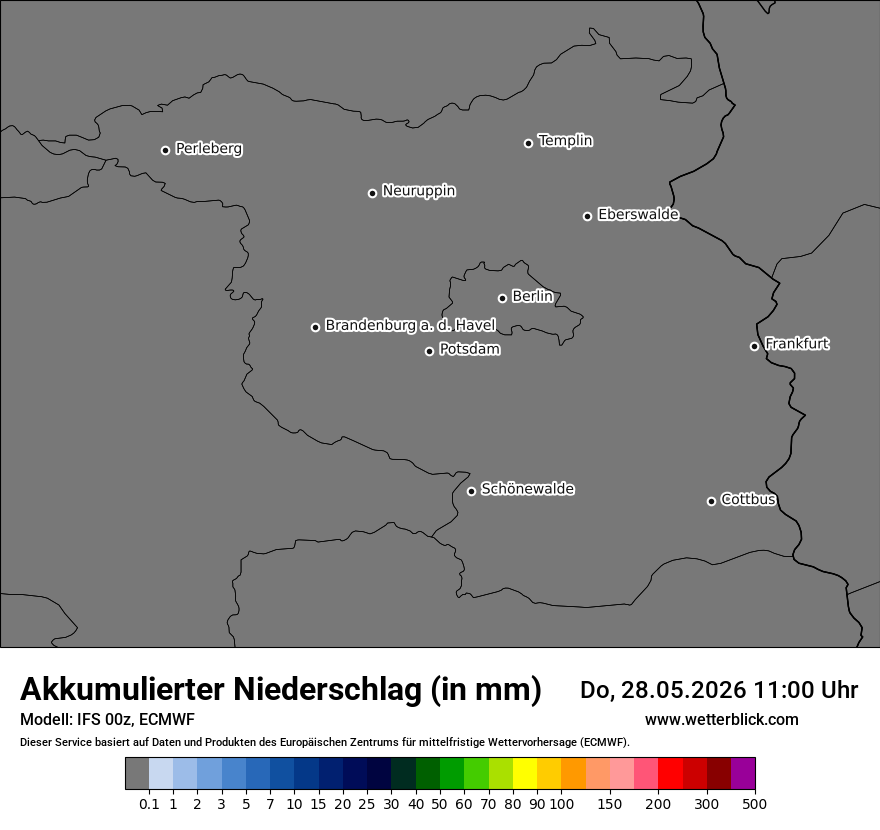 Modellkarte ECMWF – tot_prec – bb