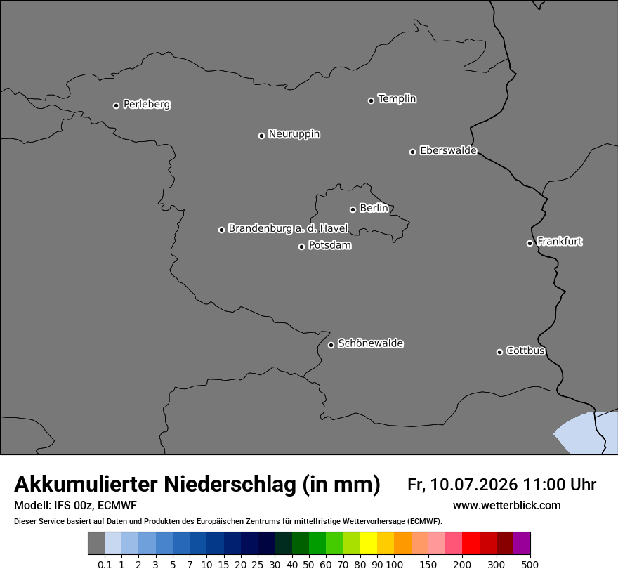 Modellkarte ECMWF – tot_prec – bb