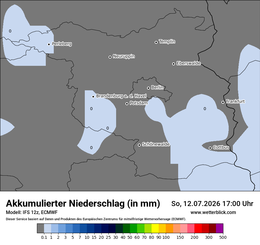 Modellkarte ECMWF – tot_prec – bb