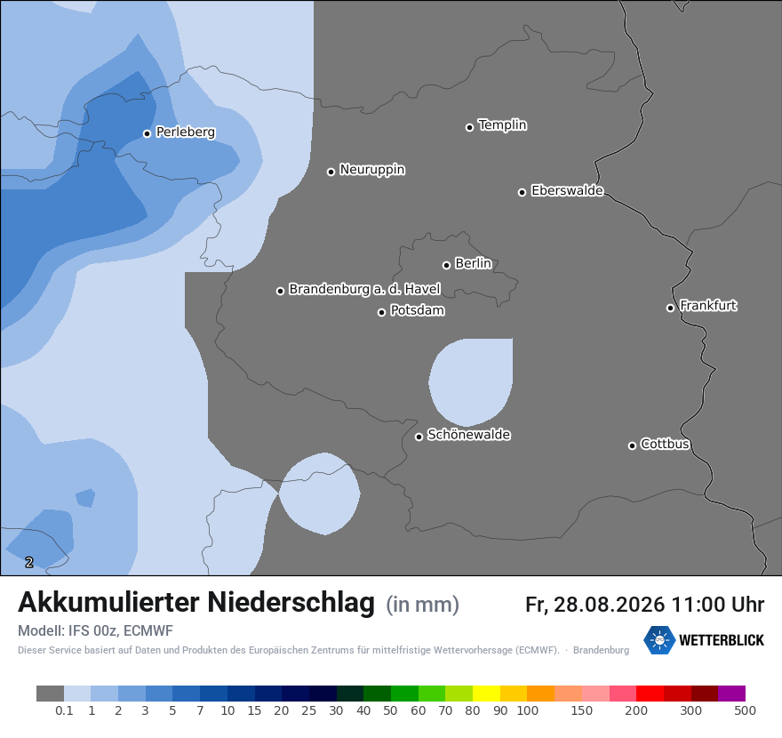 Modellkarte ECMWF – tot_prec – bb