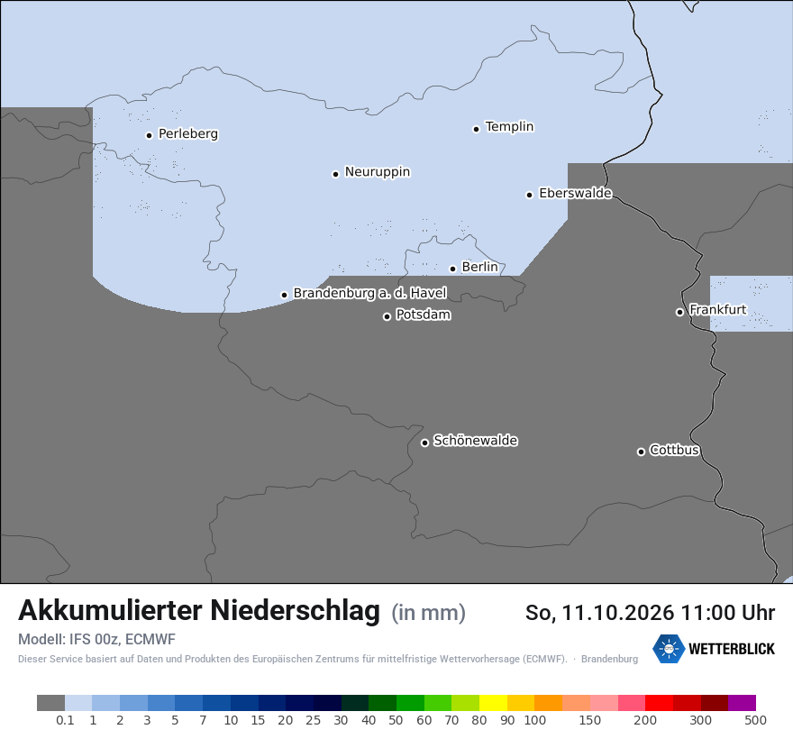 Modellkarte ECMWF – tot_prec – bb