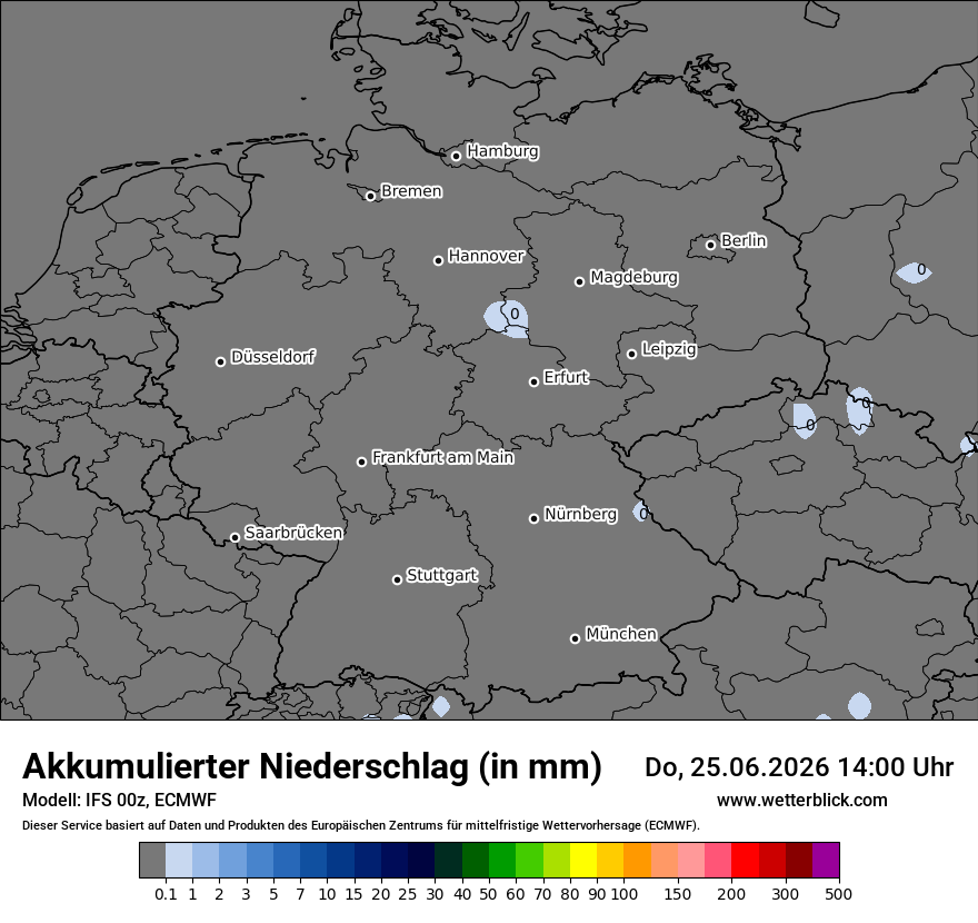 Modellkarte ECMWF – tot_prec – deutschland