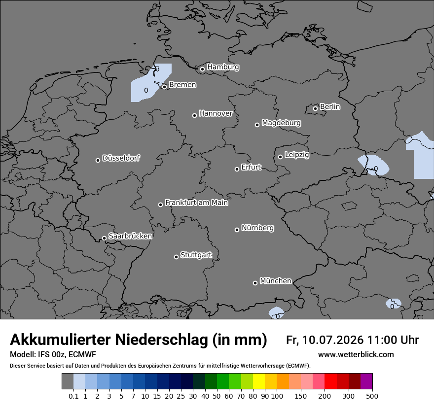 Modellkarte ECMWF – tot_prec – deutschland