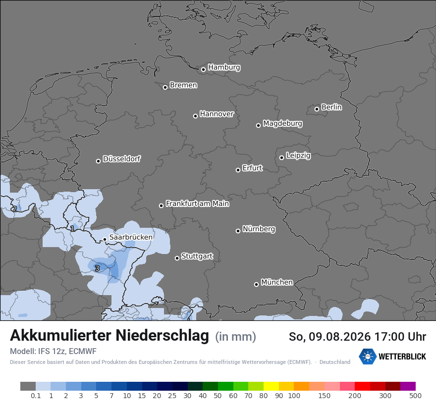 Modellkarte ECMWF – tot_prec – deutschland