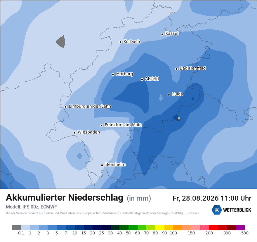 Modellkarte ECMWF – tot_prec – he